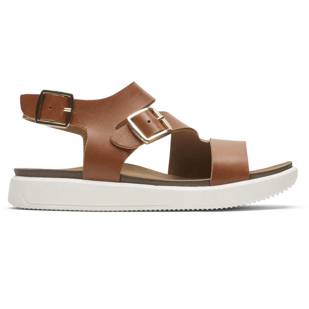 Rockport Canada Kells Bay Asymmetrical - Womens Sandals Brown (SJR764195)